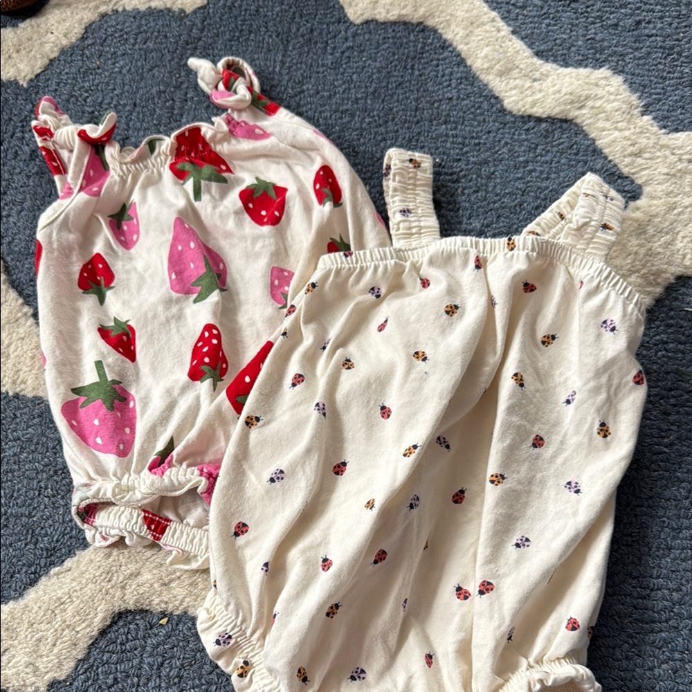 Old Navy Kids Bodysuits - Strawberry and Ladybug Prints